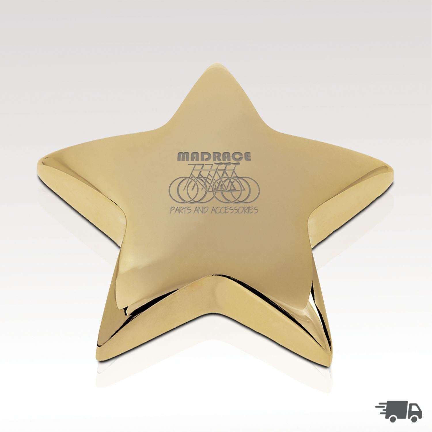 SOUVENIR PAPER WEIGHT　HOLLY WOOD　星形　星型 Star Paperweight