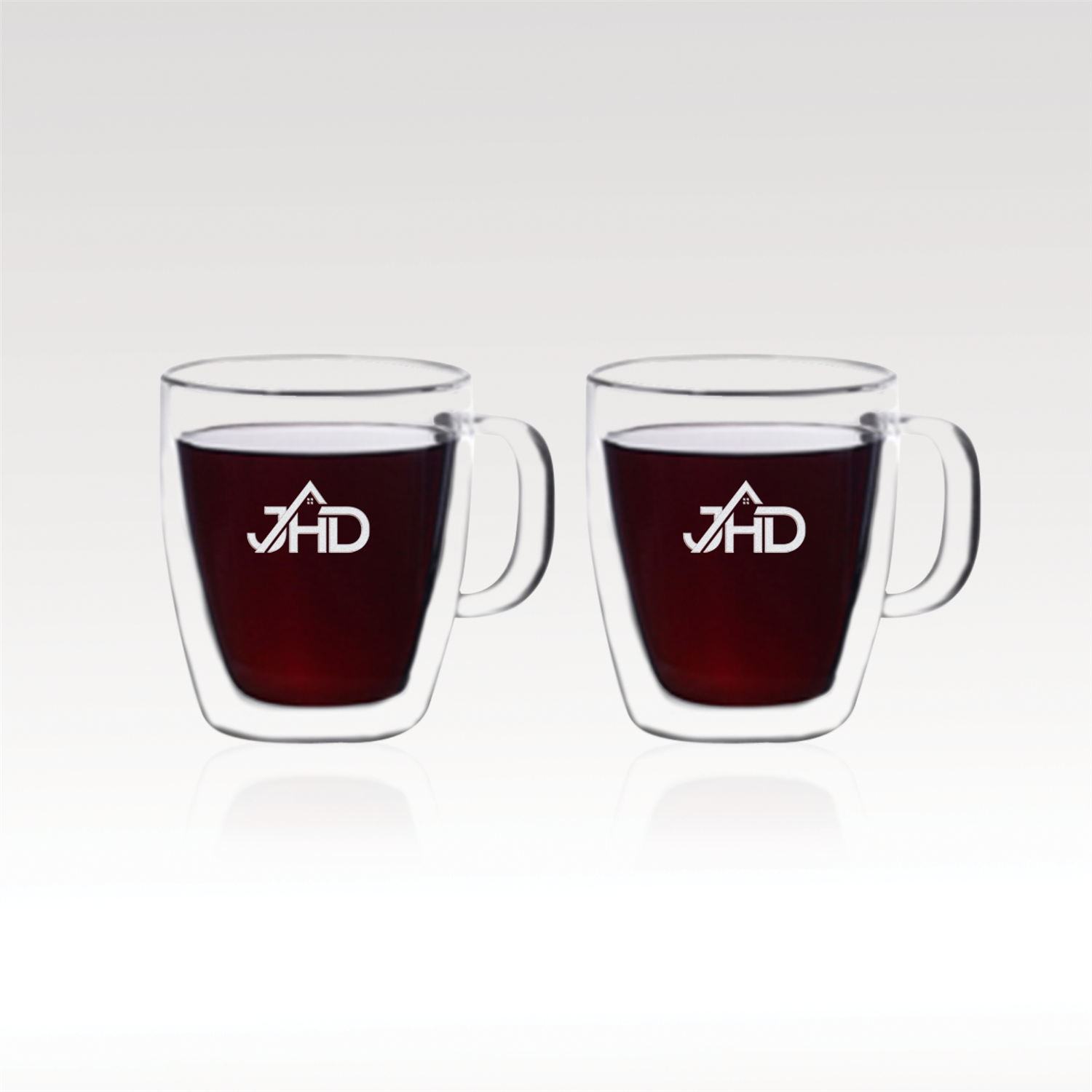 Epare 12 oz Double-Wall Glass Mug - Set of 2