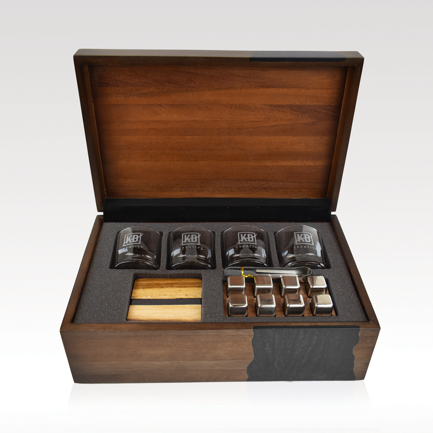 Mesa Well Mahogany Wood and Resin Box