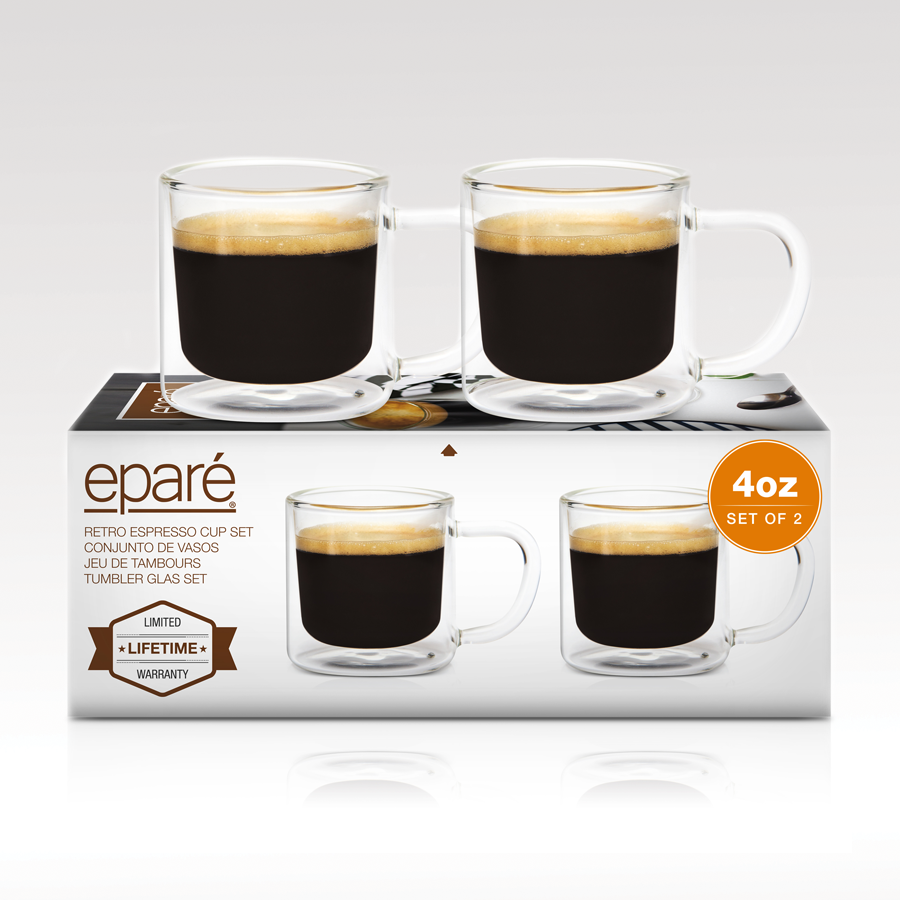 Epare Double-Wall Espresso Glass Mug - Thumbnail 4
